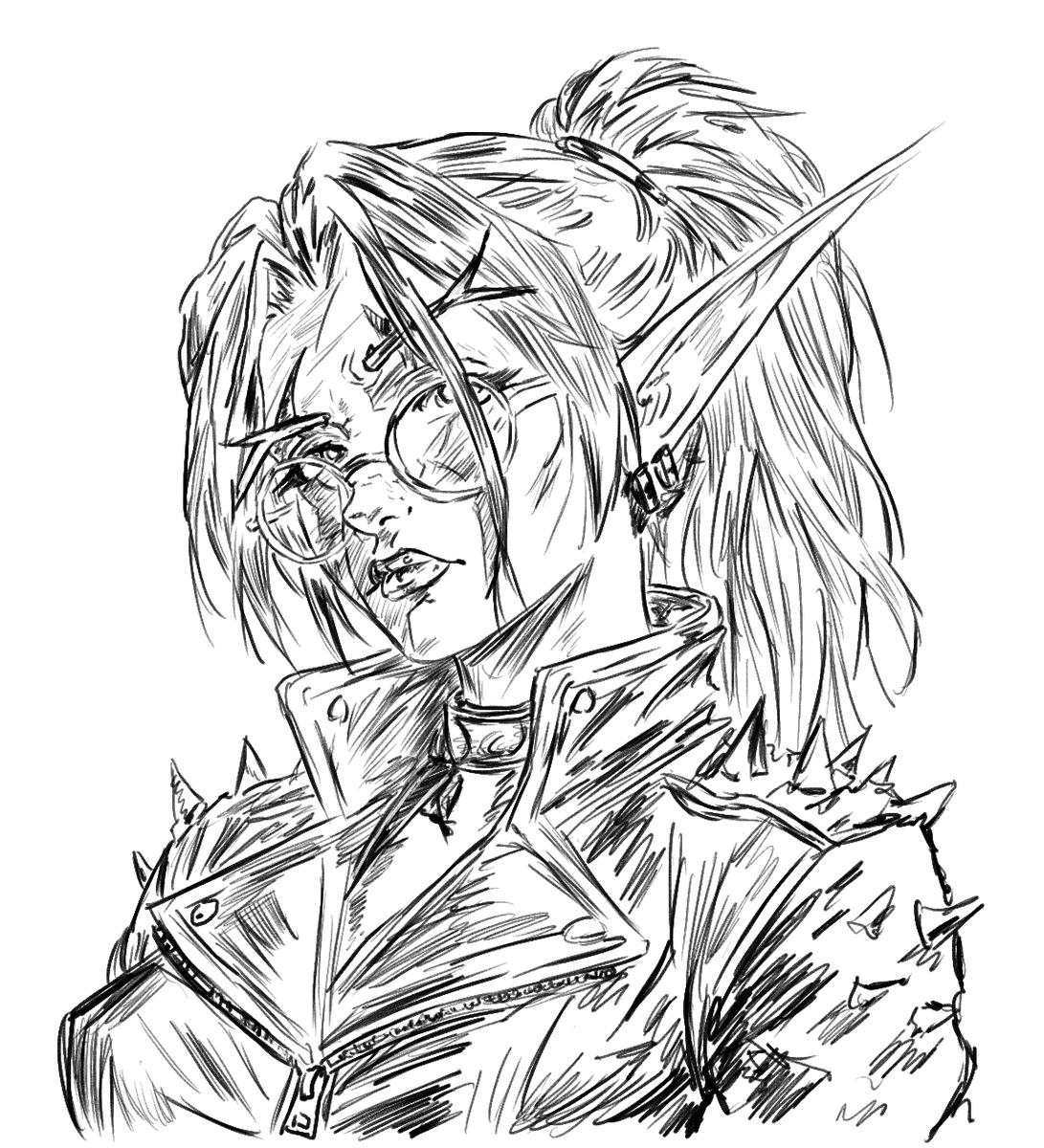 Ch4ngelingArt's tweet photo. Additional stuff I sketched for Aariam.
#Commission #Art #WorldofWarcraft #Warcraft #WorldofWarcraftArt #WarcraftArt #Kaldorei #NightElf #Elf #Fantasy #DnD #DigitalArt #Greyscale #Bike #OriginalCharacter https://t.co/c9pG1WMai7