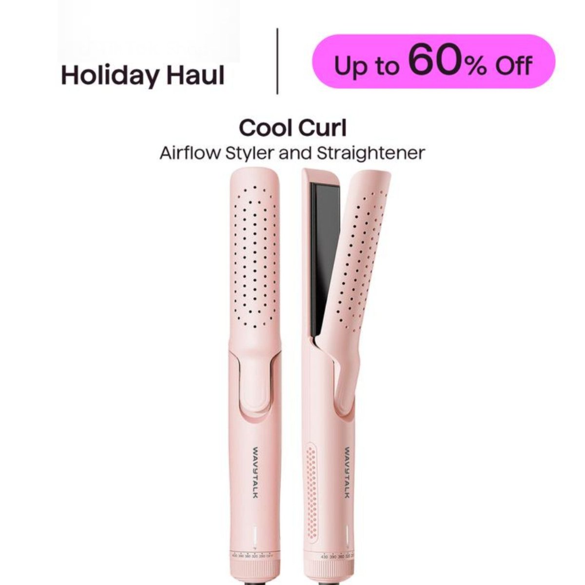 Goyssflpd's tweet photo. Salon-quality hair in 10 minutes, no burns, no damage. 💁‍♀️✨
The 2-in-1 Cool Curl Airflow Styler straightens, curls, and waves—powered by 360° cooling airflow that locks your style in for 48 hours while protecting your hair.
🌡️ 5 heat settings for every hair type
��️ Anti-scald floating plates, zero snagging
⚡ Sets curls in just 2 seconds
Up to 60% off for the Holiday Haul 🎁
🛍️ Shop the link in bio before it's gone!