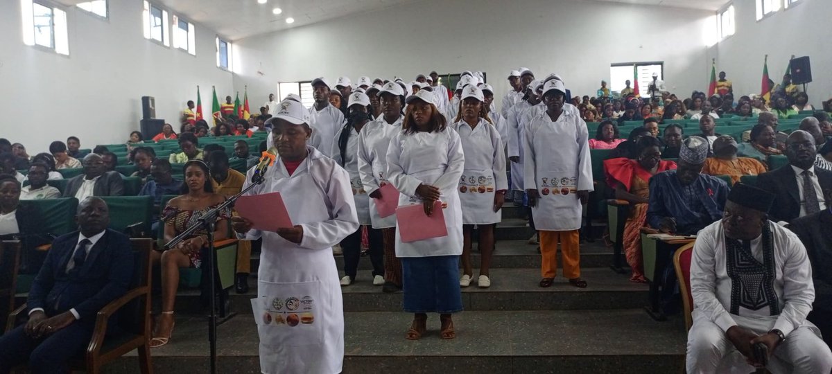 Minjec00237's tweet photo. On July 22, 2026, Minister Mounouna Foutsou presided over the official launch of the third class of young people trained in baking and pastry based on local raw materials. At the auditorium of the PRONEC-REAMORCE Reference Center in Nkolnda, Yaoundé https://t.co/vBZRwGXseo
