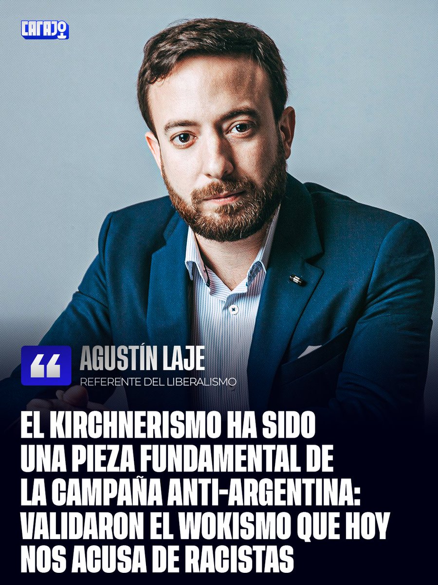 CarajoStream's tweet photo. Agustín Laje acusó al Kirchnerismo por ser los culpables de instalar la campaña Anti-Argentina al validar la agenda internacional de los progres https://t.co/MVItbM1g9w