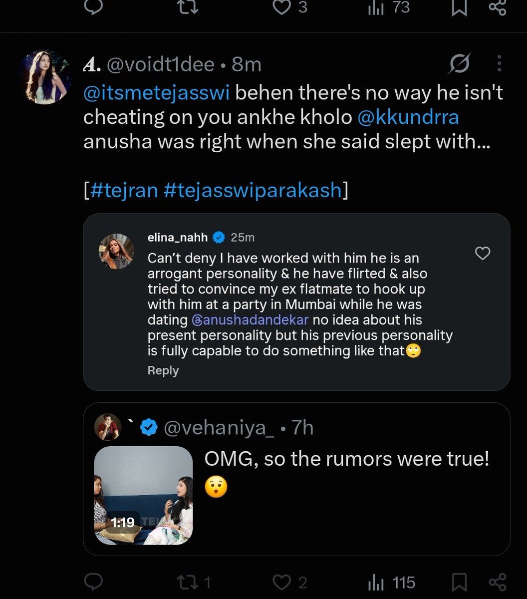 notaswift7's tweet photo. @Wiper001 @PARMODSain4 The topic is viral like wildfire people r saying immense shit abt @kkundrra now neutrals to al bt kundrra n ths hormonally dysfunctional spineless #TejRan fns n miss @itsmetejasswi n her paid fans r trolling n these fans sharing edits instead of defending #KaranKundrra look t ths https://t.co/3I5W9zahkB