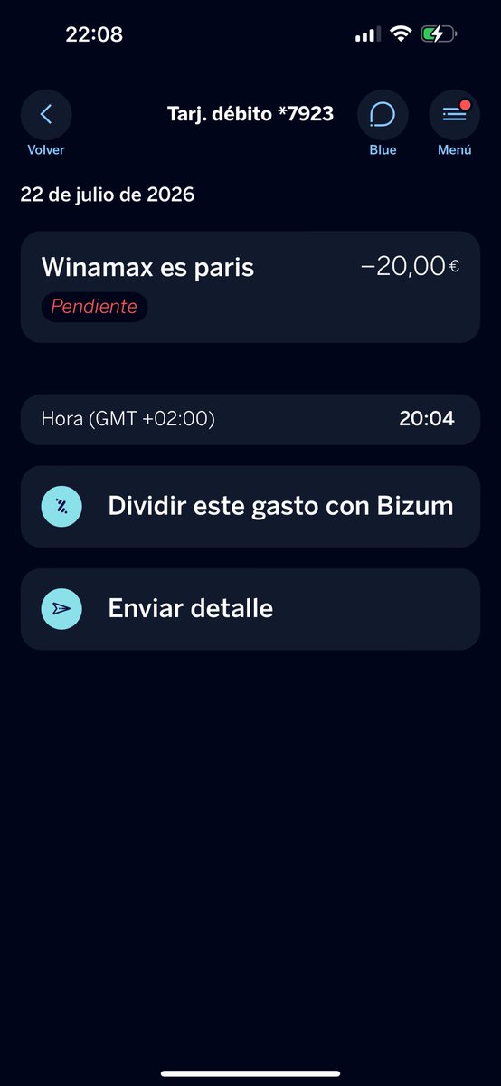 Carlosfer_11's tweet photo. @WinamaxDeportes he hecho un deposito como siempre y no me ha recargado el saldo en vuestra pagina. Que pasa? https://t.co/M5hL1NDULG