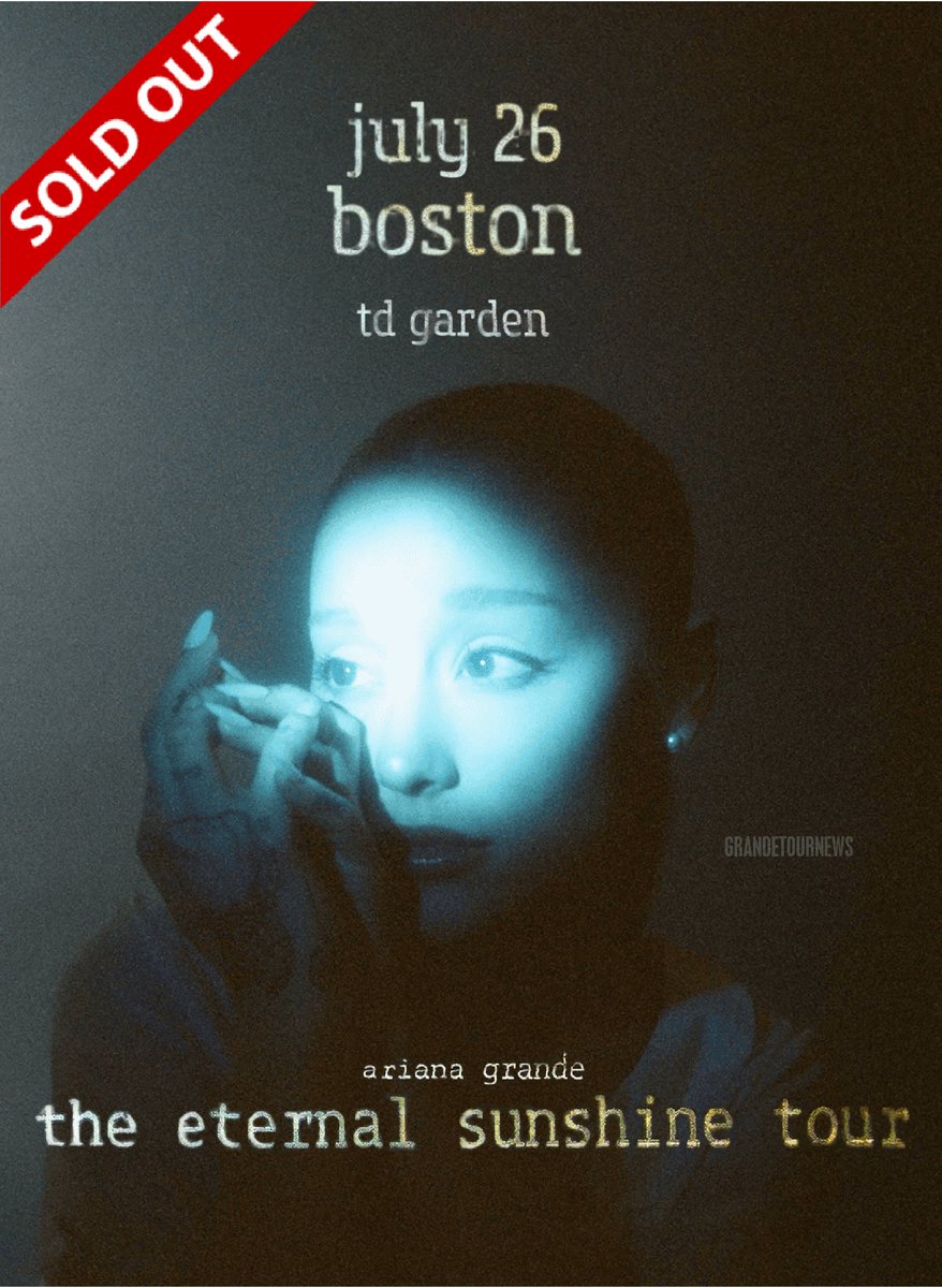 GrandeTourNews's tweet photo. TONIGHT: Ariana concludes her shows in Boston at the @tdgarden with her third and final show. 

Doors: 6:30pm
Show: 8:00pm

Use the #ESTBoston hashtag if you're attending the show ∞ ☼ https://t.co/3NPgL0dt1E