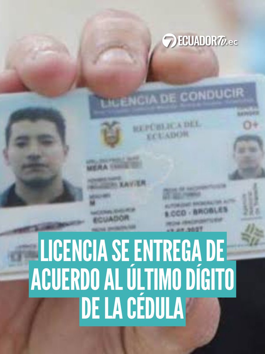 EcuadorTV's tweet photo. #Licencias | Calendario de atención y requisitos aquí: https://t.co/G6r09SFJtA https://t.co/ObEhkYbdxd
