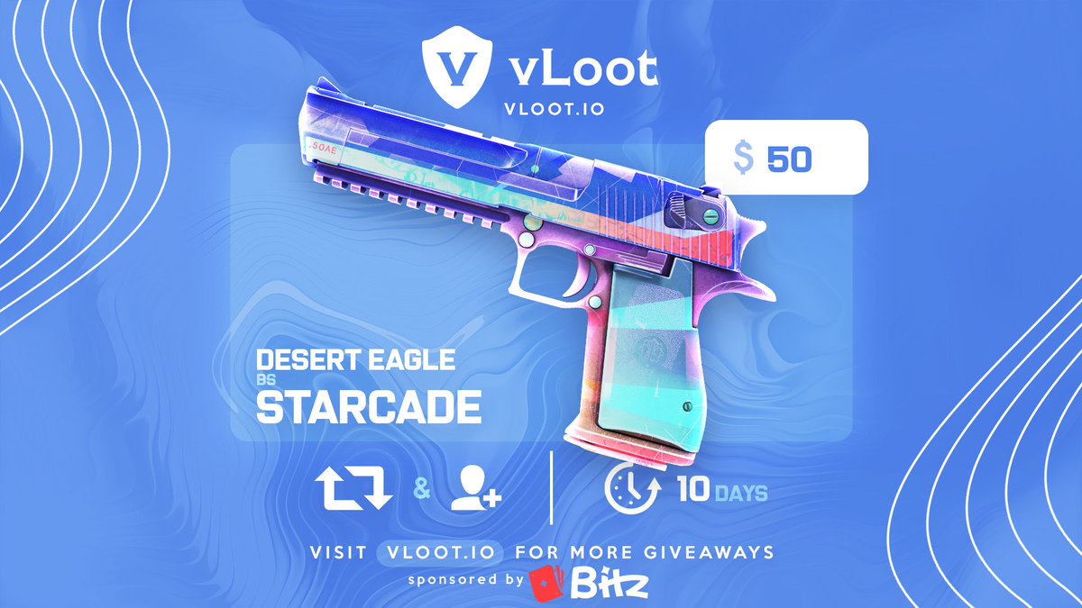 vloot_io's tweet photo. CSGO / CS2 Desert Eagle Starcade Giveaway ($50) 🎁

✅ Follow @bitz_casino_en &amp; @vloot_io
✅ Like, Retweet and Tag 1 friend

Winner drawn in 10 days, good luck 🥰 https://t.co/56nJF0GmaQ