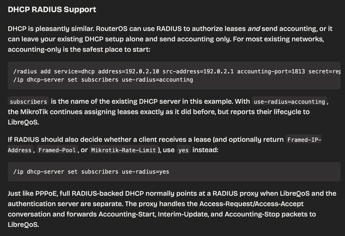 LibreQoS's tweet photo. @herberticus We're happy to announce #RADIUS support being added with the upcoming #LibreQoS v2.2 release!
https://t.co/HiLkXbgVDs
#FreeRADIUS #MikroTik #RFC2866 #PPPoE #BNG #RouterOS #DHCP #WiFi #sch_CAKE #OpenSource #schCAKE #bufferbloat #latency #jitter #QoE #QoS
#LowLatency #broadband https://t.co/8LPxlI6of5