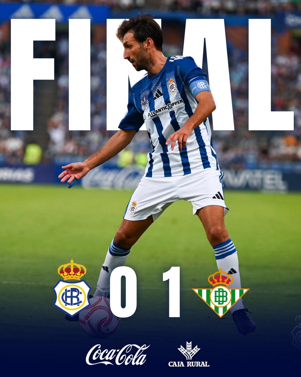 recreoficial's tweet photo. ⏱️90+3’. Final del partido en el Nuevo Colombino.

Caemos por la mínima ante un equipo que disputará la UEFA Champions League esta temporada.

Enhorabuena al @RealBetis por su sexta Carabela de Plata.

Qué día más bonito, afición 🤍💙

🤍💙 #RecreRealBetis 0-1 🟢⚪️ https://t.co/OMqGIVZzGi