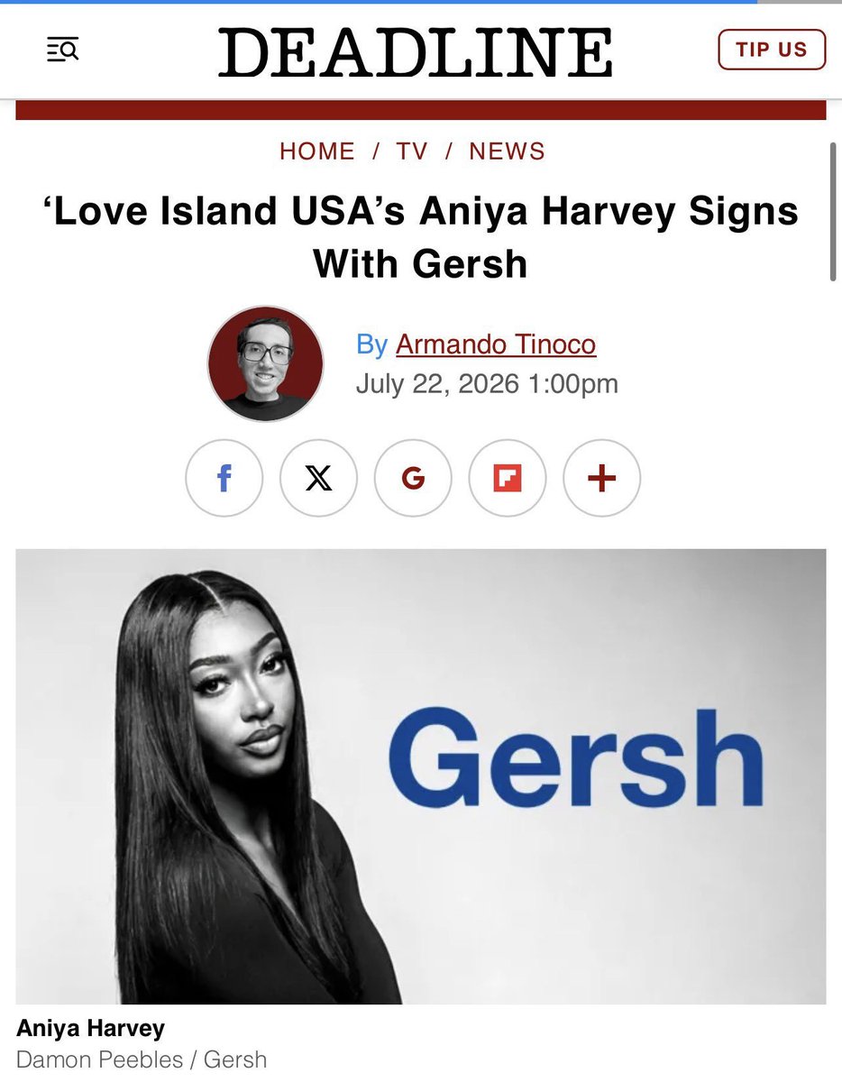 Aniyahqofficial's tweet photo. Congratulations, Aniya!!!!! For Signing with Gersh
So proud of the path you have chosenβ€οΈ
#AniyaHarvey #proudofyou https://t.co/wQOtkpKSab