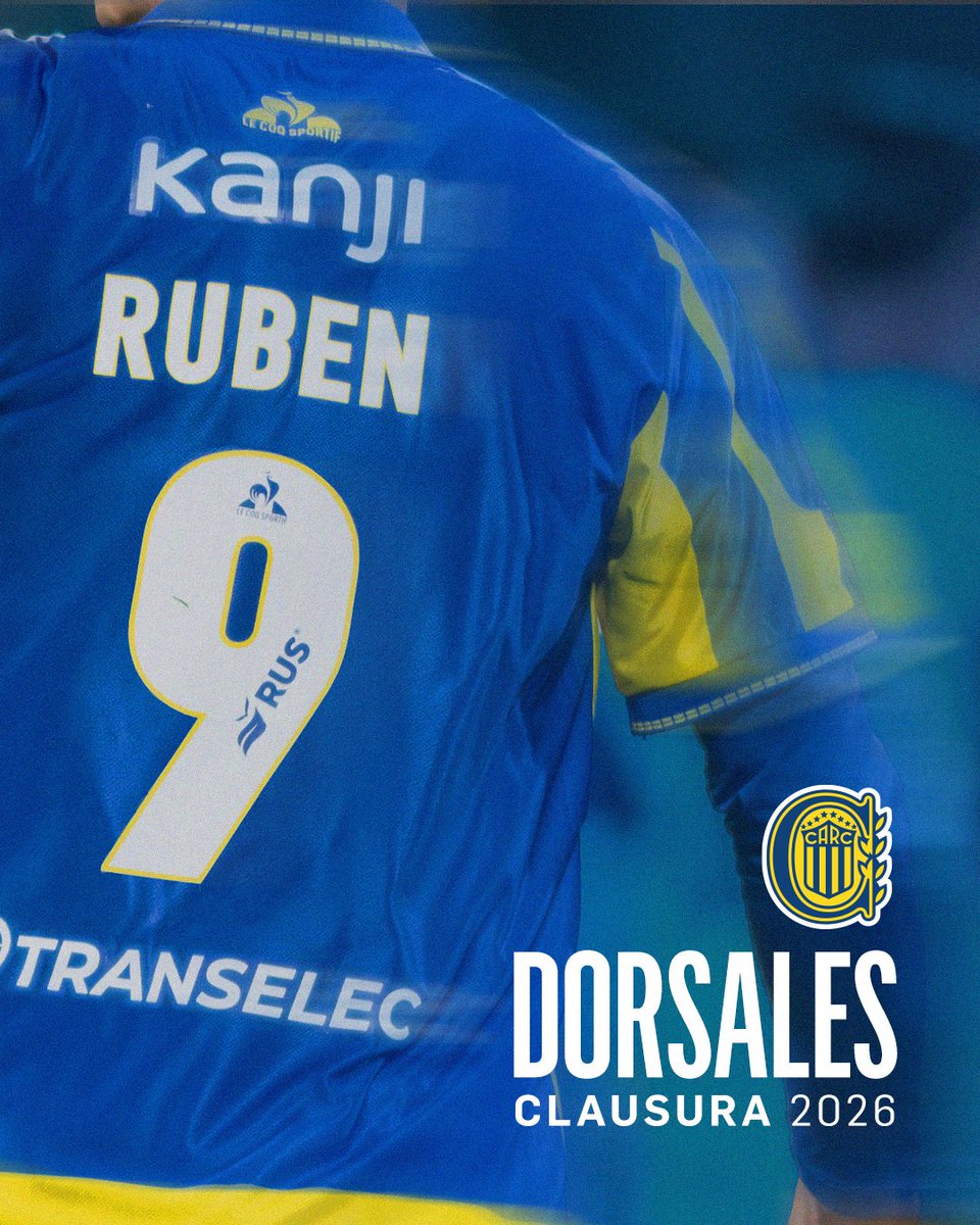 RosarioCentral's tweet photo. ¡Dorsales definidos! ✅💛💙

👕 Estos serán los números que usarán nuestros jugadores en el #TorneoMercadoLibre Clausura🏆

#VamosCanalla 🇺🇦💪🏻 https://t.co/QhIncZ9kRY
