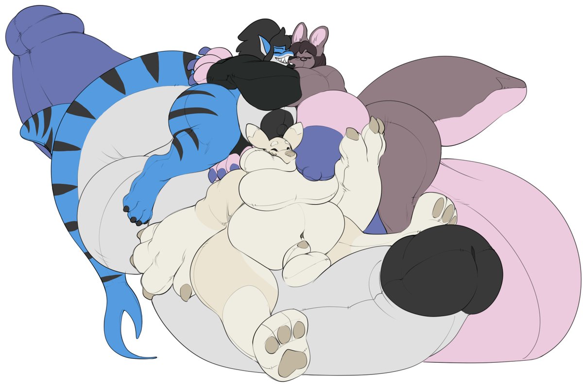 FluffyVivianBoo's tweet photo. Comfy Mattress Pile!

Scotia belongs to @ScotiaTheShark

Memory Foam Rena belongs to @thatstrikedude

Bed Boo belongs to me

Drawn by SimonAquarius https://t.co/NWw1vGPmwc
