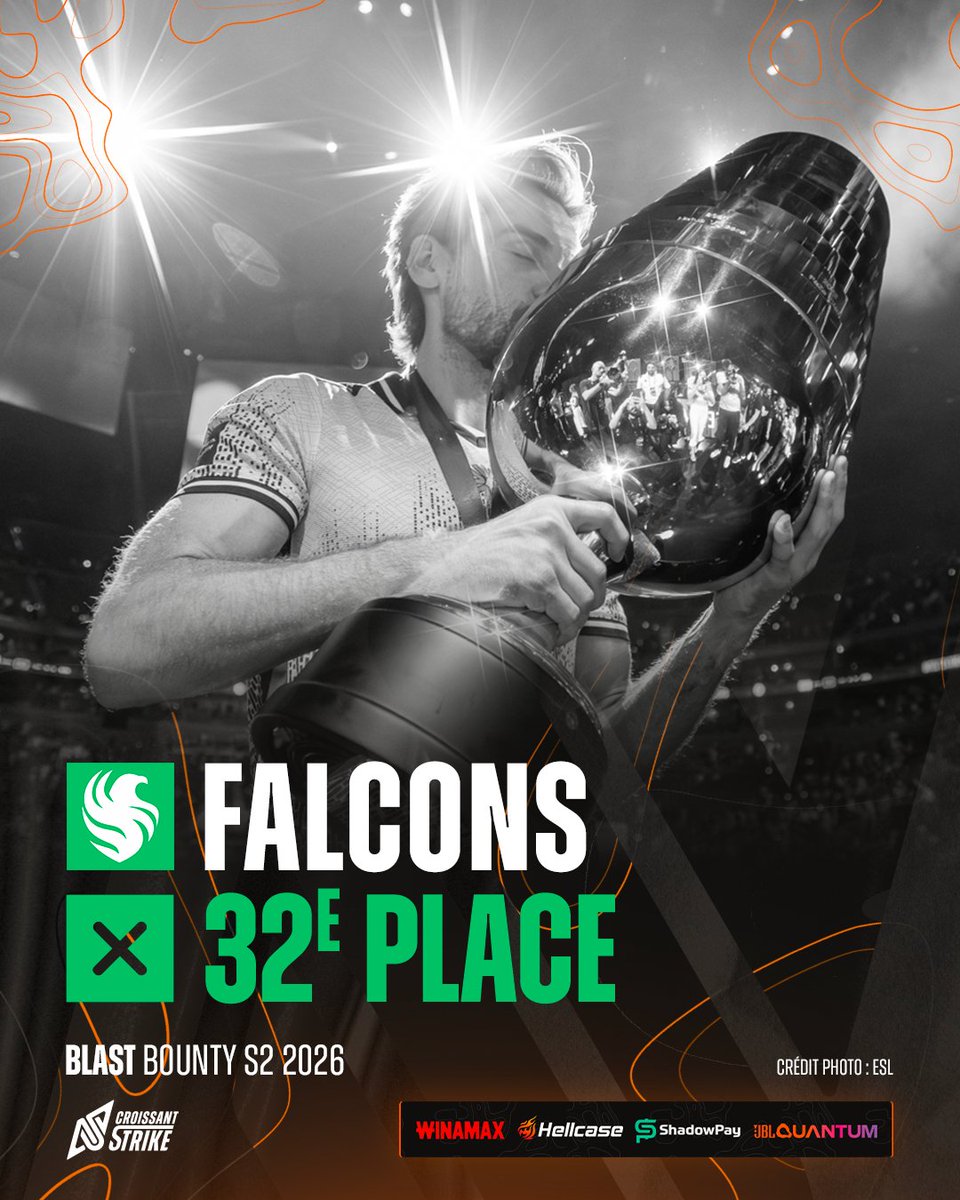 CroissantStrike's tweet photo. 🚨 LE CHAMPION DU MAJOR DE 🇩🇪 COLOGNE, 🇪🇺 FALCONS, EST ÉLIMINÉ DÈS SON MATCH D'OUVERTURE À BLAST 🇲🇹 BOUNTY !!! 🤯⭐

❌ 1-2 🇪🇺 100T https://t.co/t7lvzId0Ph