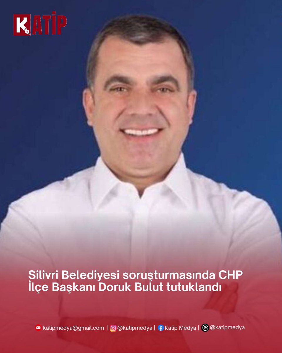 katipmedya's tweet photo. CHP Silivri İlçe Başkanı Doruk Bulut, emniyetteki işlemlerinin ardından sevk edildiği savcılık ifadesinin ardından "suç işlemek amacıyla kurulan örgüte üye olma" ve "suçtan elde edilen malvarlığı değerlerini aklama" suçlamalarıyla çıkarıldığı sulh ceza hakimliğince tutuklandı. https://t.co/DQS2jSasKs