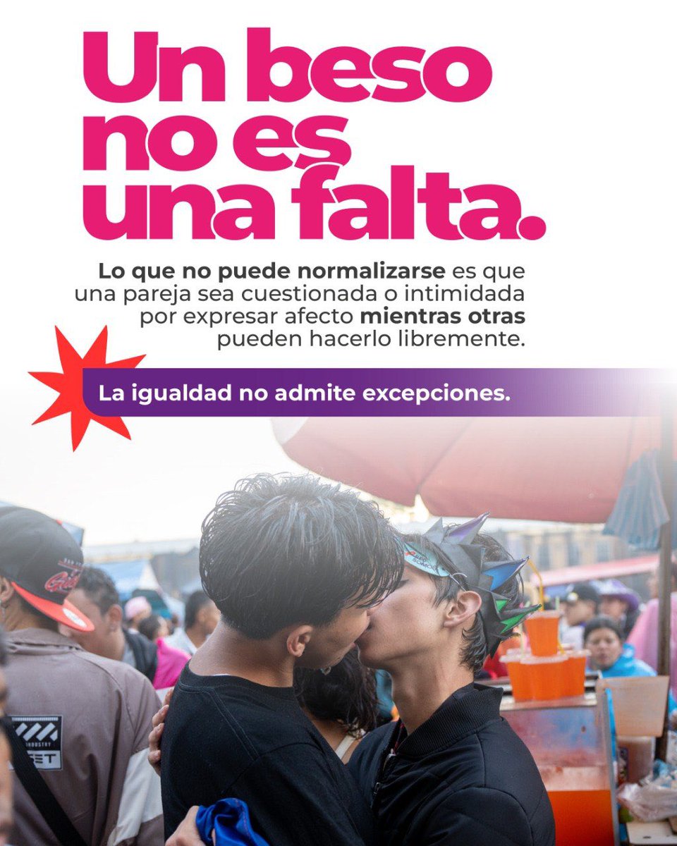 MafeCarrascal's tweet photo. Hace siete años ocurrió un caso similar en el mismo lugar. Hubo indignación, compromisos y promesas de que no volvería a pasar. Sin embargo, hoy otra pareja denuncia haber sido intimidada por expresar su afecto. Los derechos no pueden depender de la voluntad de un establecimiento: en Colombia discriminar por orientación sexual es ilegal.

No basta con ofrecer disculpas cuando el daño ya está hecho. Se necesitan protocolos efectivos, capacitación permanente y garantías reales para que ninguna persona vuelva a ser señalada por amar a quien ama. Hoy nos vemos en la besatón para recordar que el amor no es una falta, la igualdad no admite excepciones y ningún espacio está por encima de la Constitución.