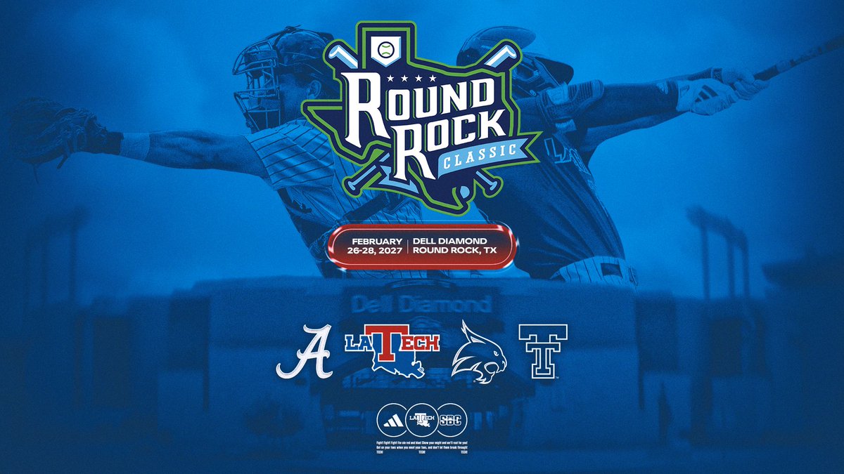 LATechBSB's tweet photo. Save the date 📆

The Diamond ‘Dogs are set to compete in the 2027 Round Rock College Baseball Classic alongside Alabama, Texas State and Texas Tech!

🗞️ https://t.co/iTX9d2lElF

#HBTD | #BarkLouder https://t.co/n3vlIr0ufw