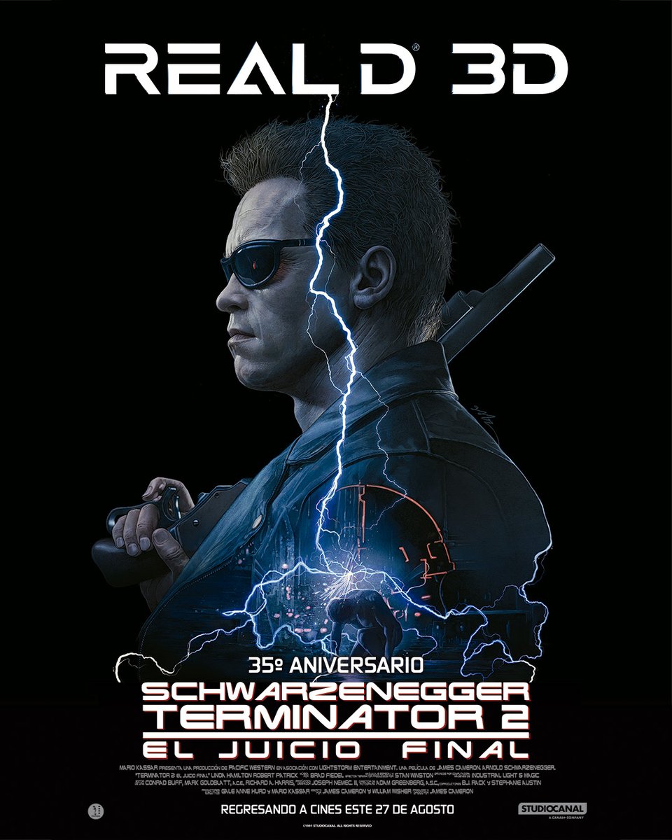 Cinepoliscl's tweet photo. 35 años después... ¡Está de regreso! 😎 #TERMINATOR2ELJUICIOFINAL el clásico de la ciencia ficción dirigido por James Cameron y ganador de 4 Premios de la Academia regresa a la gran pantalla en 4K 🎬 Descúbrelo exclusivamente en formatos 3D desde el 27 de Agosto 🍿 Nos vemos en el cine, baby