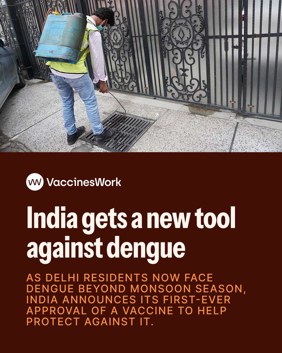 gavi's tweet photo. Dengue once arrived (and left) with India’s monsoon. Now health workers in Delhi say there is barely an off season, as warmer temperatures and changing rainfall patterns allow virus-carrying mosquitoes to breed and spread disease year-round. 🧵 https://t.co/Hen0tyoZNQ