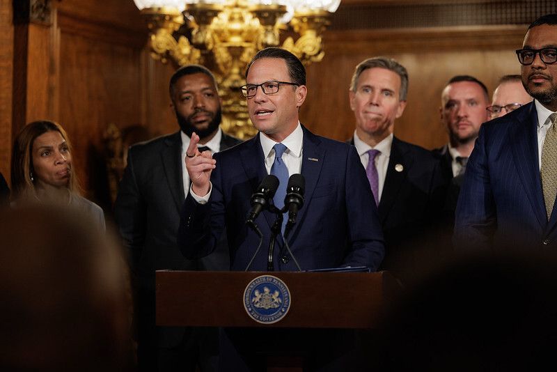 PaSenateDems's tweet photo. Pennsylvanians are tired of the chaos, indifference, incompetence, and cruelty Harrisburg and D.C. Republicans are selling them.

Senate and House Democrats and Gov. Josh Shapiro have again shown with this #PAbudget what real leadership looks like. https://t.co/InG6j1XTDY