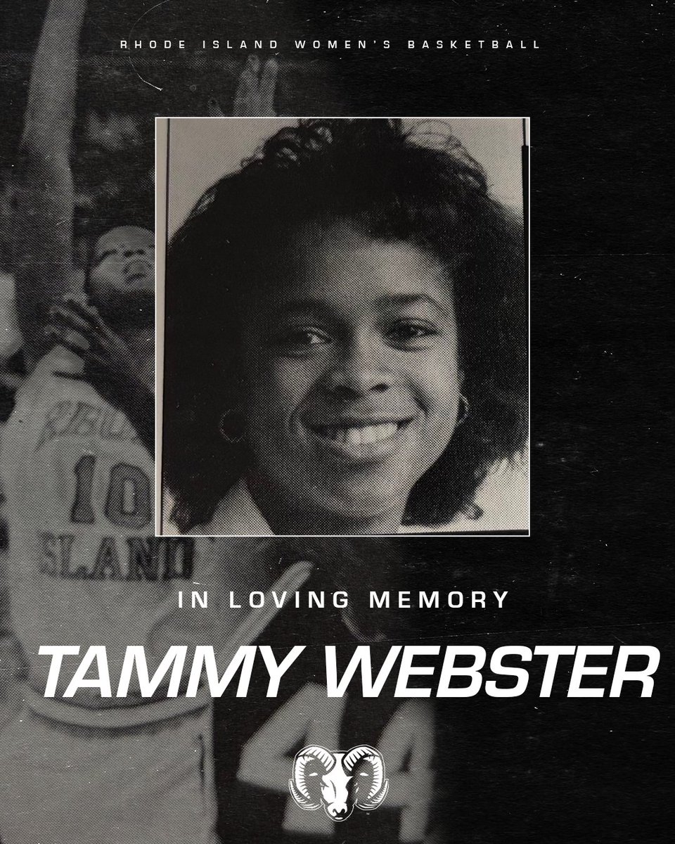 rhody_wbb's tweet photo. Rhode Island women's basketball is saddened to learn of the passing of former player Tammy Webster. The grace and courage she showed in life is an inspiration to all who knew her. 

Our thoughts are with Tammy's family at this time 💙🐏 https://t.co/hYCsIwCCpI