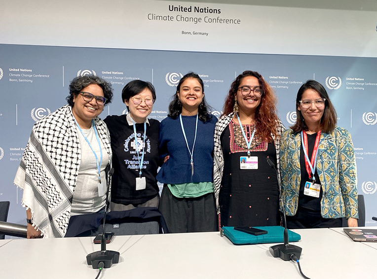 apwld's tweet photo. At #SB64, APWLD joined global movements in three press conferences calling for climate justice rooted in women’s human rights—not corporate profit.
🚫 Reject Blue Economy &amp; Marine Geoengineering
⚠️ Demand Just and Equitable Transition
🌐 Demand Climate Justice &amp; Systemic Change https://t.co/FA4pgiIEGF