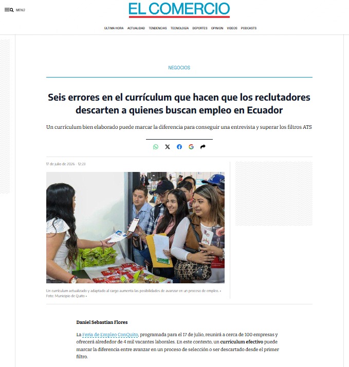 UIDE's tweet photo. 💼 #UIDEtoday | Gustavo Soria, nuestro docente de la Business School, analizó en @‌elcomerciocom cómo la inteligencia artificial está transformando el mercado laboral. Destacó que las empresas buscan profesionales que combinen competencias digitales con habilidades humanas. https://t.co/lV7IXZGlTB