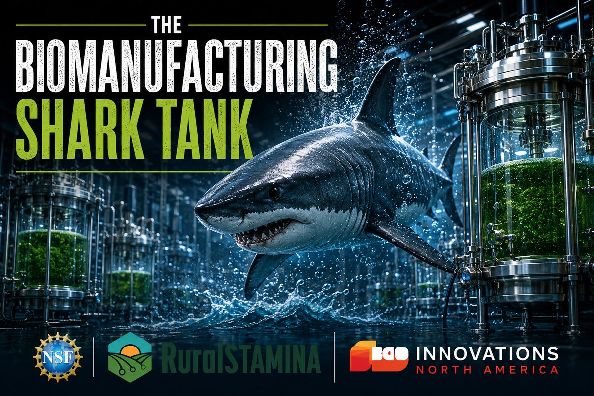 IowaBio's tweet photo. RuralSTAMINA's Biomanufacturing Shark Tank is happening Sept. 10 at Bio Innovation North America in Omaha. Pitch in front of industry leaders &amp; investors. 

Deadline: Monday, July 27.

APPLY HERE: https://t.co/FY6aKRBWOi
#IowaBio #RuralSTAMINA #Biomanufacturing https://t.co/xxY7Q62k4c