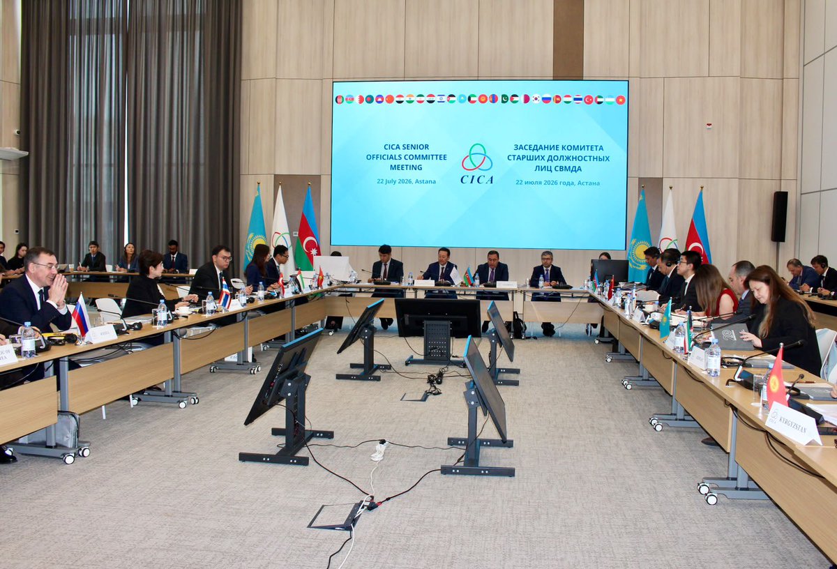 KairatSarybay's tweet photo. Welcomed active deliberations during #CICA_SOC meeting @ #CICA_HQ in #Astana

MSs reviewed key issues on current #CICA agenda in preparation for 7th #CICASummit in #Baku

Expressing my gratitude to #AzChairmanship for leadership &amp; wish great success in advancing shared objectives https://t.co/JVH08GZra9