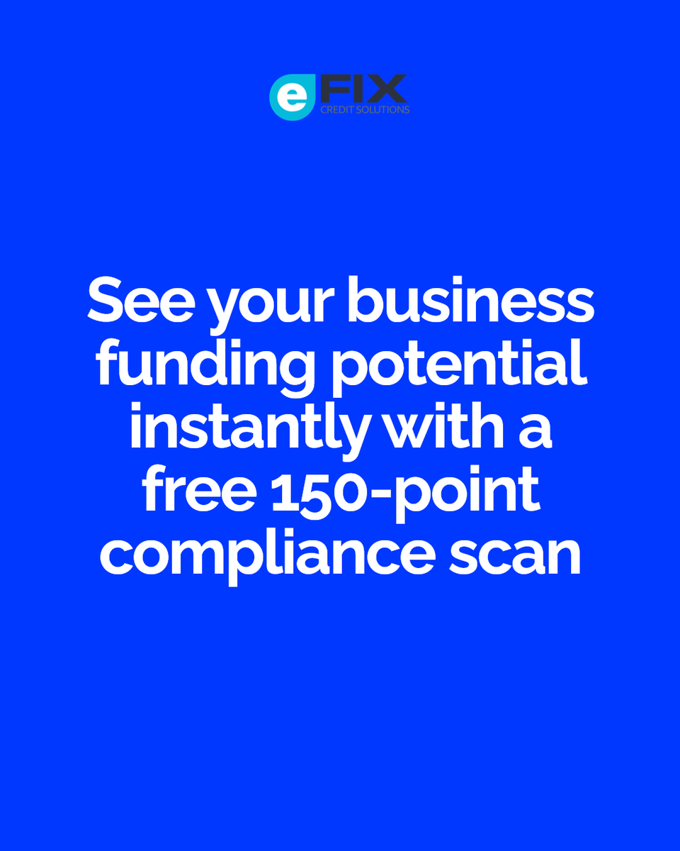 EFIXCREDIT's tweet photo. A lender-ready business profile is more than revenue. It shows compliance, business credit tied to your EIN, cash flow health, and collateral readiness. Take the Free Business Success Scan.

"FREE" Business Scan https://t.co/GLOjPr8a5O #businesscredit #businesscreditrocks https://t.co/QPaYeOex0X