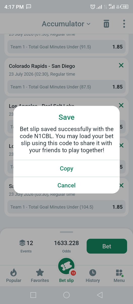 Holarhideh1's tweet photo. MLS ⚽ on Betwinner ✨ 

Total Goal minutes 👇🏻 
46VBL 👉🏻 4k+ odds
7XZAL 👉🏻 400+ ✍🏻

Teams Total Goal minutes 👇🏻 
N1CBL 👉🏻 1.6k+ odds

BETANO 👇🏻 

Shot on Target 🎯 
9BU7KT4U 👉🏻 170+ odds https://t.co/1JhDMY9NGZ
