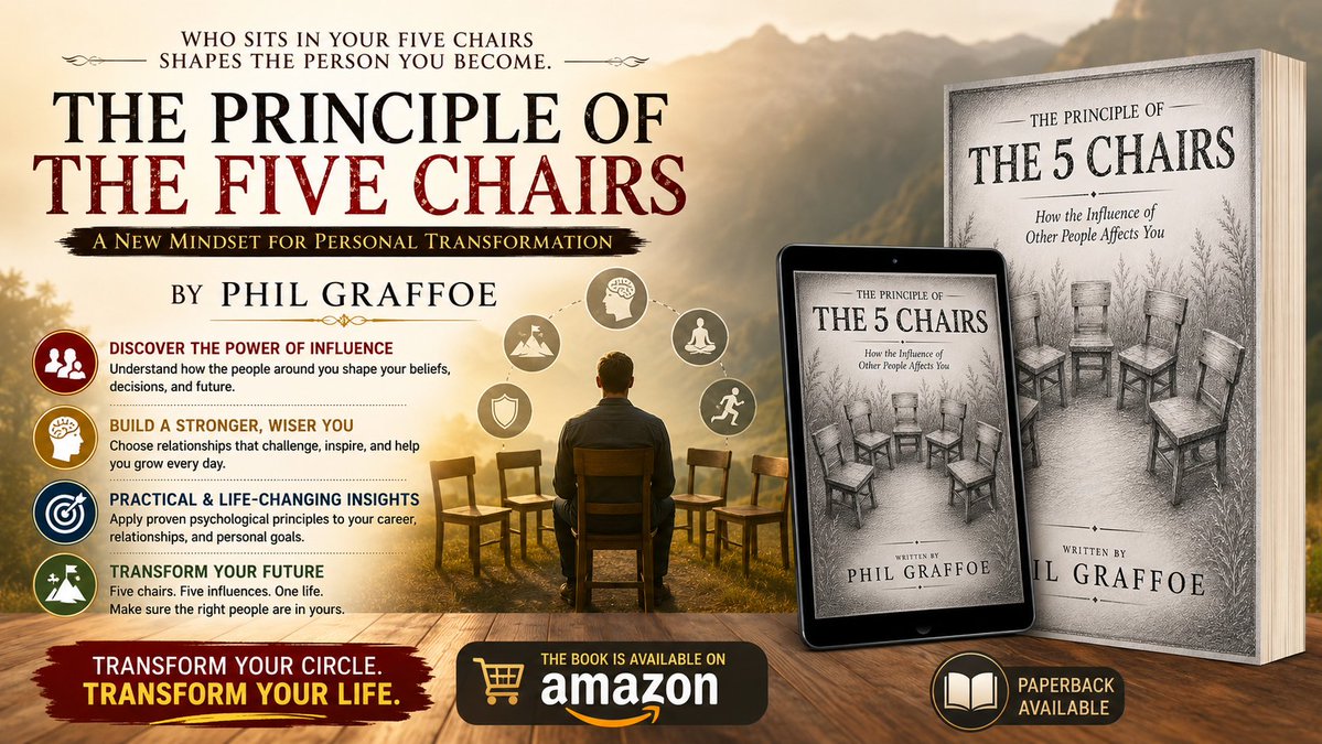 Bookspotli18191's tweet photo. 🚀Transform Your Future by Changing Your Influences! 🪑✨
📖The Principle of The Five Chairs: A New Mindset for Personal Transformation
✍️By Phil Graffoe
🛒Get your copy today on Amazon:
https://t.co/CQaEMXJBQV 👈
#SelfHelpBooks #AmazonBooks #KindleBooks #NonfictionBooks #Books https://t.co/SuPw6gPw2M