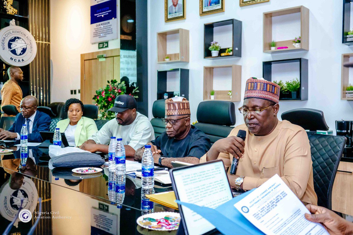 NigeriaCAA's tweet photo. CAPT.  NAJOMO RECEIVES SLAMEN EXECUTIVE COMMITTEE ON A COURTESY VISIT

Director-General Civil Aviation (DGCA), Capt. Chris Najomo, on Wednesday, 22nd July, 2026, received Executive Committee (Exco) of the Society of Licensed Aircraft Maintenance Engineers of Nigeria (SLAMEN), led by its President, Engr. Mubarak Haladu, on a courtesy visit to the Authority’s Corporate Headquarters in Abuja.

The visit provides an opportunity to strengthen collaboration between the NCAA and the SLAMEN on areas of mutual benefits, including a number of strategic issues that require urgent attention for sustainable growth of the aviation maintenance sub-sector, and the aviation industry in Nigeria at large.

Capt. Najomo urged SLAMEN to continue to support capacity development, knowledge sharing, mentorship, and the promotion of a strong safety culture among maintenance professionals.

A major highlight of the visit was presentation of plaque to the DGCA in recognition of his sterling leadership and contribution to the continued growth and development of the industry since assumption of office.

Apart from the  SLAMEN Exco, prominent among those in attendance on the side of the NCAA were Director of Operations, Licensing & Training Standards, Capt. Donald Spiff; General Manager (Air Maintenance Organization Certification & Surveillance), Engr Suleiman Akwuh; Regional Manager, NCAA Abuja Office, Engr. Akinola Bello; and Technical Assistant to the DGCA, Engr. Ini Abasi-Udofia; among others.

SLAMEN is the umbrella professional body representing the interest of Licensed Aircraft Maintenance Engineers in Nigeria.