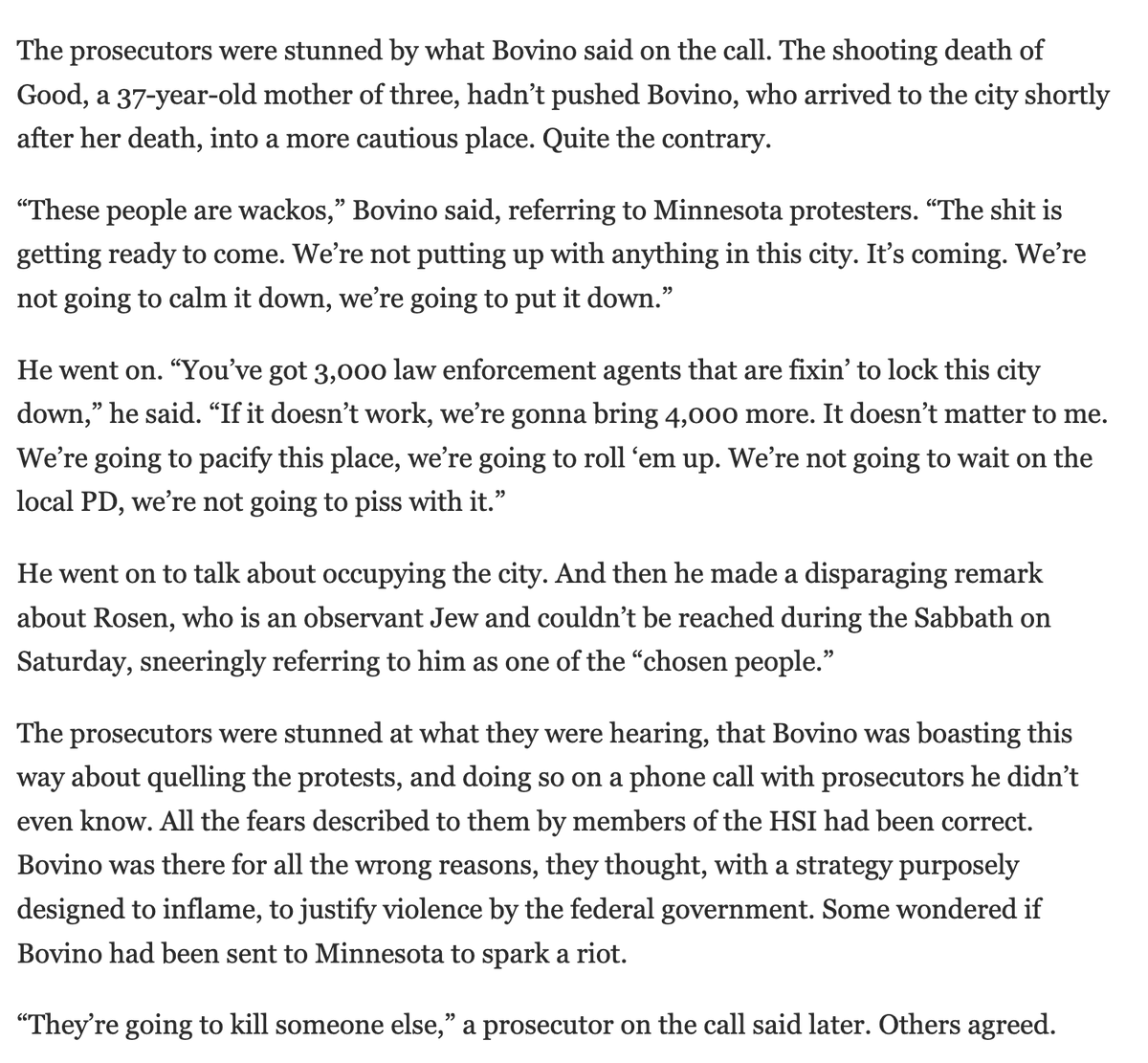 daviss's tweet photo. "You’ve got 3,000 law enforcement agents that are fixin’ to lock this city down,” We’re going to pacify this place, we’re going to roll ‘em up."

"They’re going to kill someone else,” a prosecutor on the call said later. Others agreed." https://t.co/hOQykiZ2TX