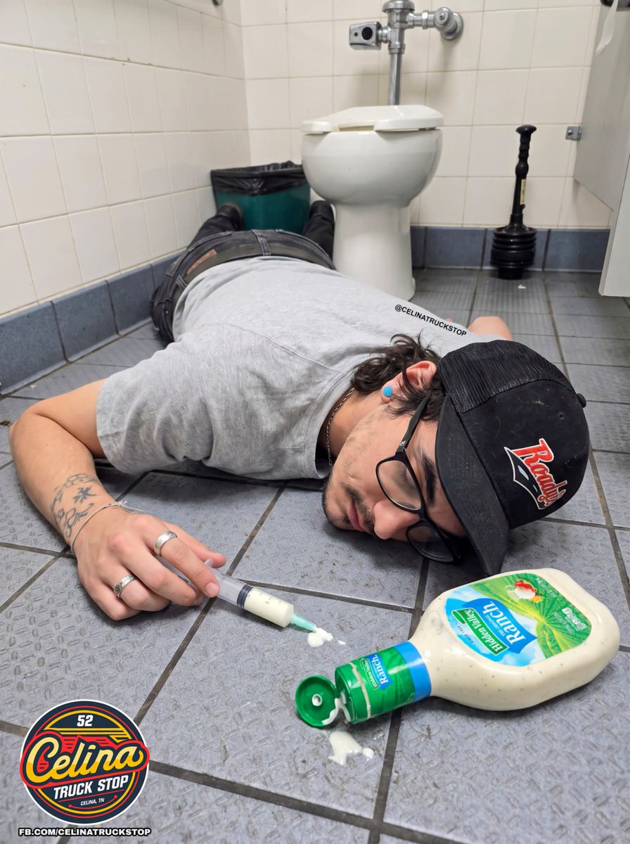 celinatruckstop's tweet photo. Our Manager Jacob (a homosexual) is recovering after overconsuming ranch dressing. Our Janitor heard grunting noises and saw white liquid seeping under the bathroom stall before heroically rushing in to take a photo.

Nevaeh Petty performed Mouth to Mouth restoration on Jacob, which made him come too in disgust until he could be transported to the hospital.

Celina 52 MGMT