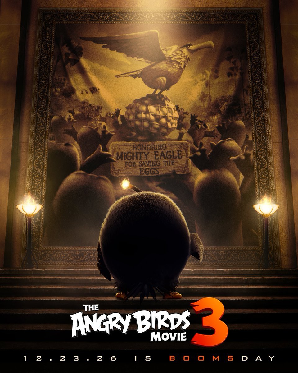 ToonHive's tweet photo. An ‘Avengers: Doomsday’ poster for ‘The Angry Birds Movie 3’ has been released.

In theaters December 23rd. https://t.co/Pt83kocICp