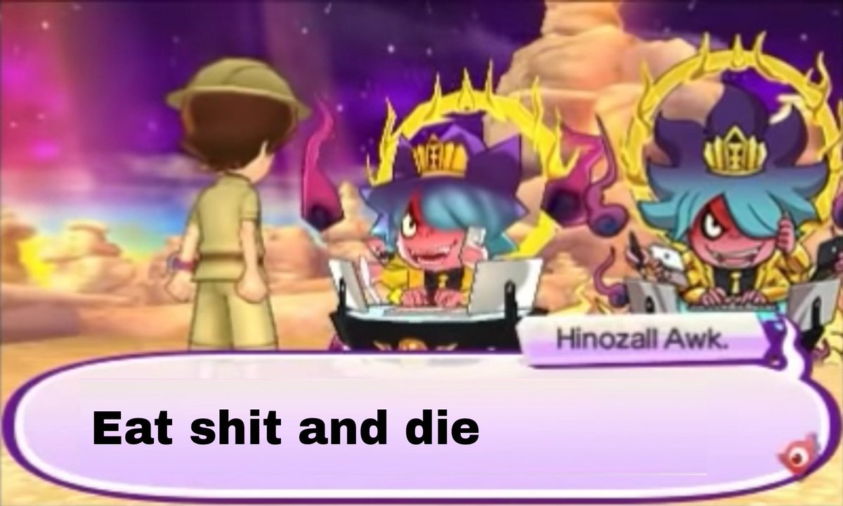 FlyHinozall's tweet photo. Western Yokai Watch fans: We want to play Yokai Watch.

Level-5: Fuck you too bad

Western Yokai Watch fans: Can you at least make the games accessible to us then?

Level-5: No fuck you, you get nothing! https://t.co/NE2VGhkHvc