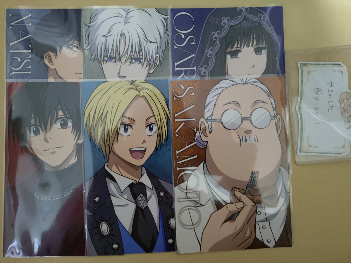 y_ay_i's tweet photo. @0 【交換 譲渡】SAKAMOTO DAYS サカモトデイズ サカデイ AMOカフェ アモカフェ ポストカード

●譲
坂本 シン 南雲 大佛 スラー 夏生

●求
¥120(+送料)
同種 神々廻
異種 固定

* 都内手渡し、郵送

⚠️1つ上のポストへお声掛けお願いいたします。 https://t.co/kXKsyWDyjN