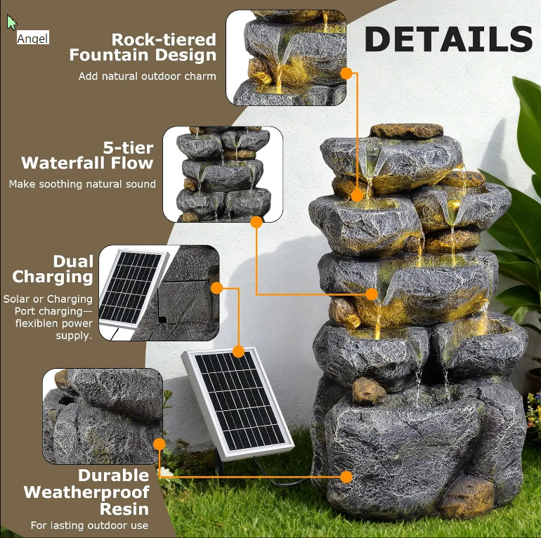 QHomegoodstore's tweet photo. Enhance your outdoor space with the soothing beauty of our Solar Cascade Water Fountain. Powered by the sun, this elegant fountain creates a peaceful waterfall effect without the need for electrical wiring. 

https://t.co/TXvFhNKQYY

#SolarFountain #OutdoorLiving https://t.co/ekTo6FSHqh