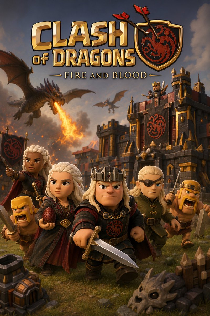 JORGELOAIZAF's tweet photo. @supercell @ClashofClans @HouseofDragon please! Make this happen!  We need this! https://t.co/MZj1eji5Gm