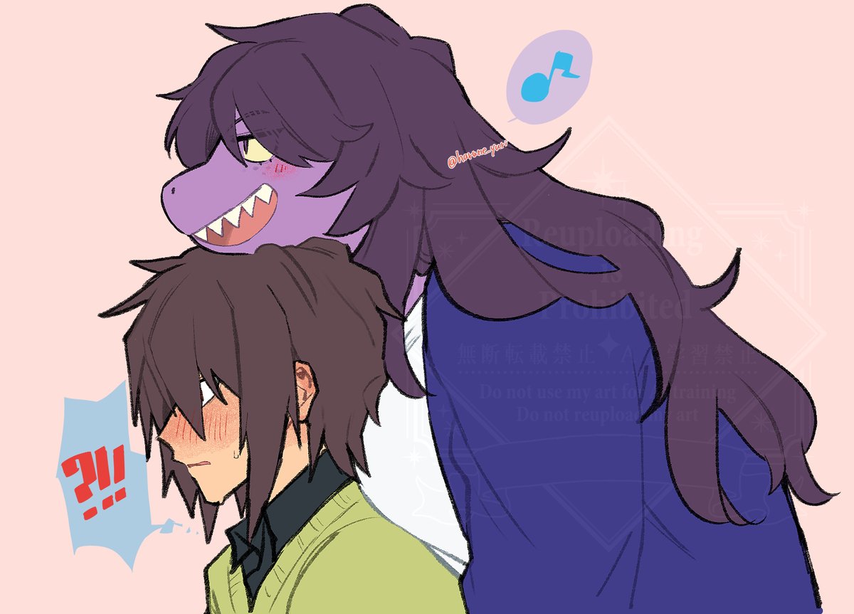 harune_yuri's tweet photo. #deltarunefanart 
#krusie 
🍆ちゃん無自覚に近いんだろうなぁ…頑張れ🍎… https://t.co/Xv8x4TBmLd