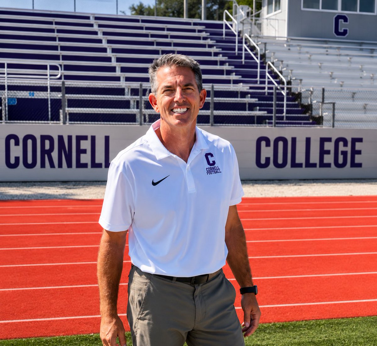 CoachFrankHaege's tweet photo. Excited to officially join the Cornell College Football staff as Defensive Line Coach and Illinois Recruiting Coordinator. Looking forward to getting to work! #RollRams https://t.co/ZfZqnkNOQl