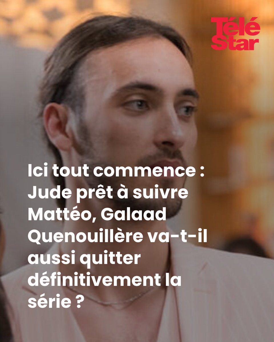 Telestarmag's tweet photo. 👉 https://t.co/yUmXrGHOcl
Incarnant le rôle de Jude au sein du feuilleton quotidien de TF1 baptisé Ici tout commence, le comédien Galaad Quenouillère pourrait quitter définitivement la série après son personnage ait quitté l'Institut Auguste Armand pour suivre son compagnon Mattéo à Quimper.