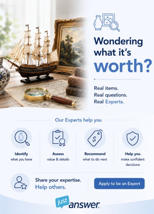 justanswer's tweet photo. That antique in the attic could be worth more than memories.

JustAnswer Experts help people identify antiques, collectibles, artwork, &amp; family heirlooms—and decide what to do next.

Interested in becoming an Expert?
https://t.co/JAFzN1DVUg

#JustAnswer #Antiques #Collectibles https://t.co/A4VUjINy9b