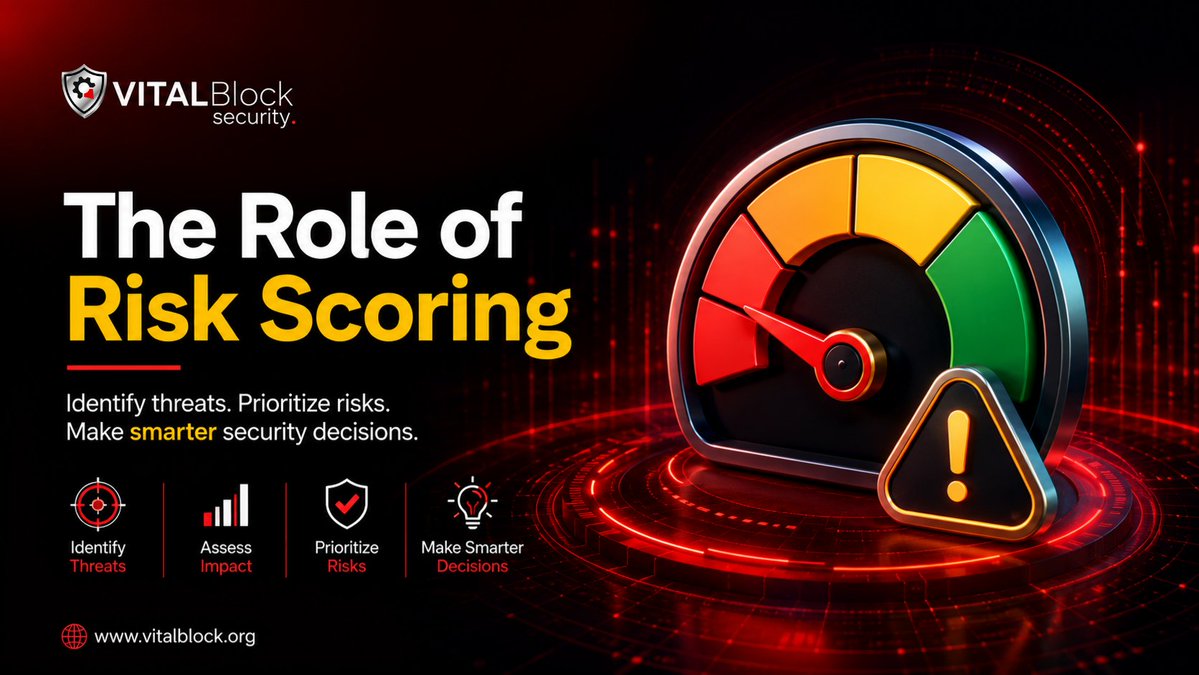 VB_Audit's tweet photo. The Role of Risk Scoring ⚠️

Not all blockchain projects carry the same level of risk.

Vital Block Security is building risk assessment frameworks to help users evaluate projects more intelligently before interacting with them.

Better information creates smarter decisions.. 

#RiskManagement #DeFi #Audit #Ai