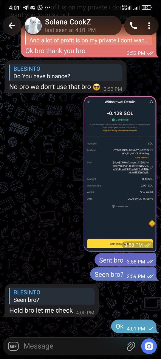 James_smiths2's tweet photo. @solanacookz This guy is a scammer don't fall for it
He scammed @BLESINTO_ 

All these are fake.
He will block me after seeing this https://t.co/1mvy71Gr7j