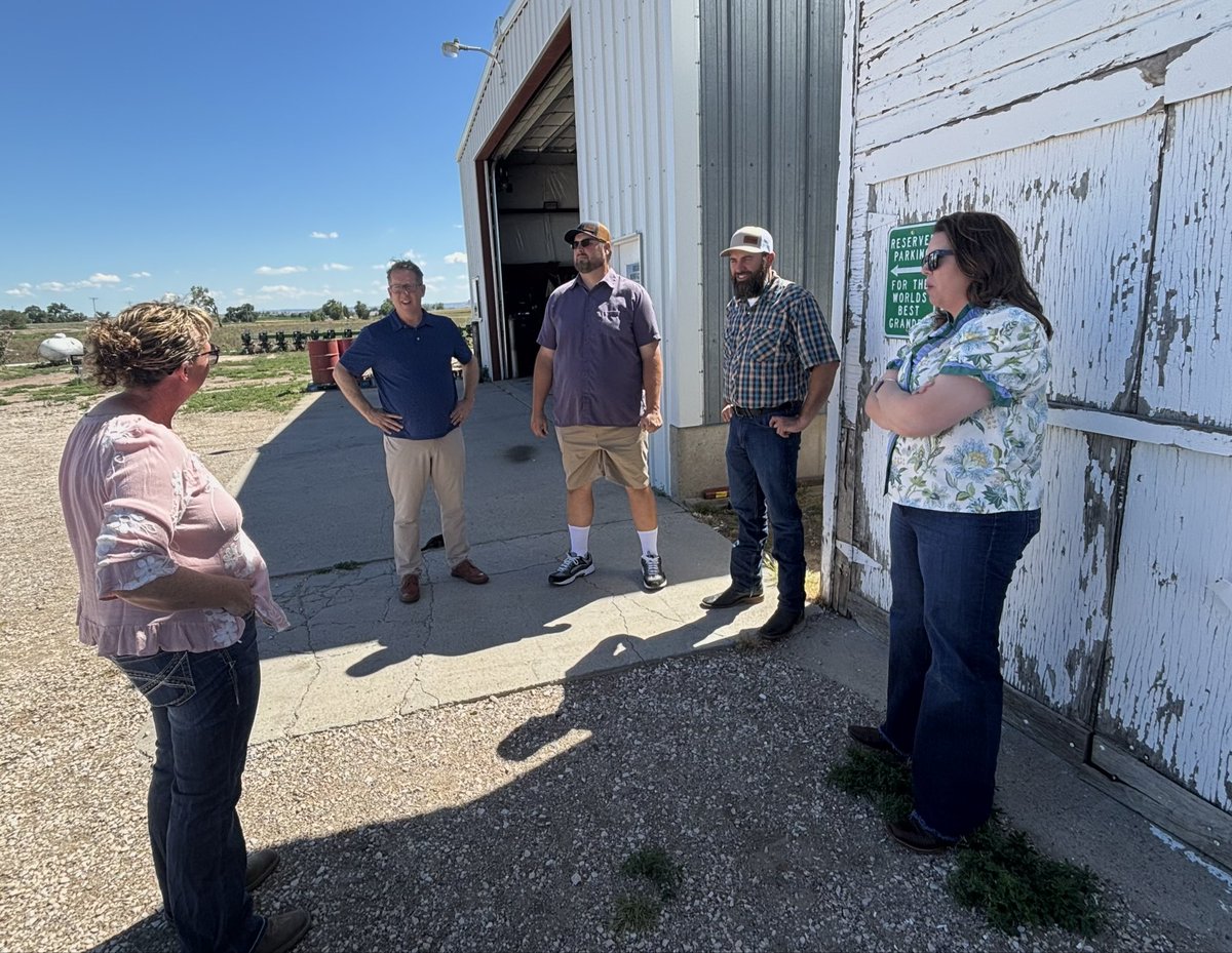 RepAdrianSmith's tweet photo. Farm families like the Groskopfs are the backbone of Nebraska's economy. I appreciated the opportunity to visit their operation and discuss how we can continue working together to strengthen America's agriculture industry. https://t.co/Dmh35ZWn2x