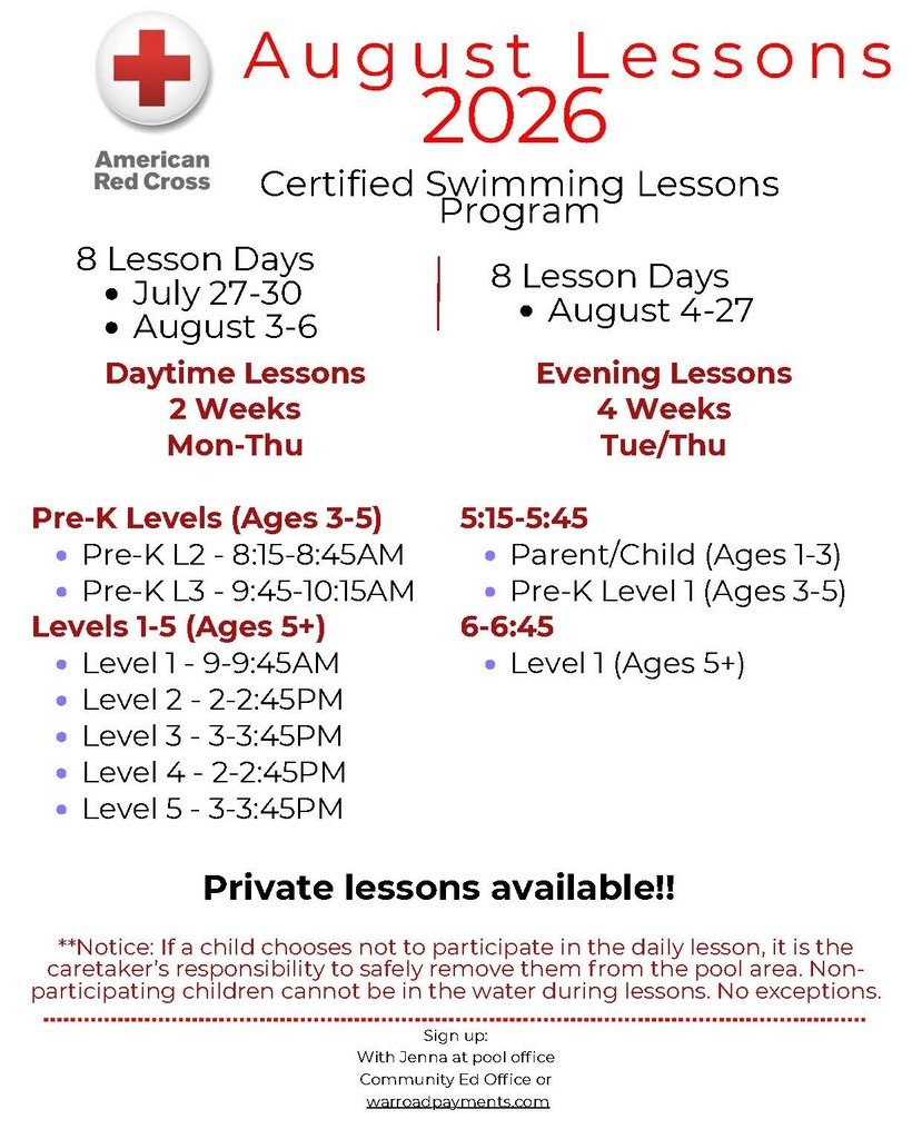 WarroadS's tweet photo. August Swim Lessons - Register on Warroad Payments https://t.co/8Pkk0v35Gm