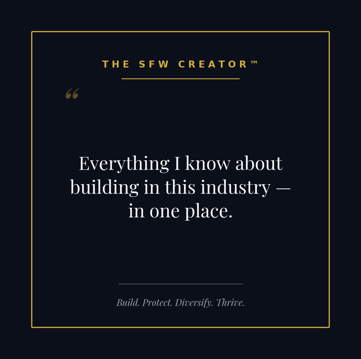 SFWCreatorHub's tweet photo. Everything I know about surviving and building in this industry — in one place.
Not theory. Not recycled advice.
30 years of real experience, built for creators ready to own their future.
The SFW Creator™ 🖤 https://t.co/2zyZ3GiHdz