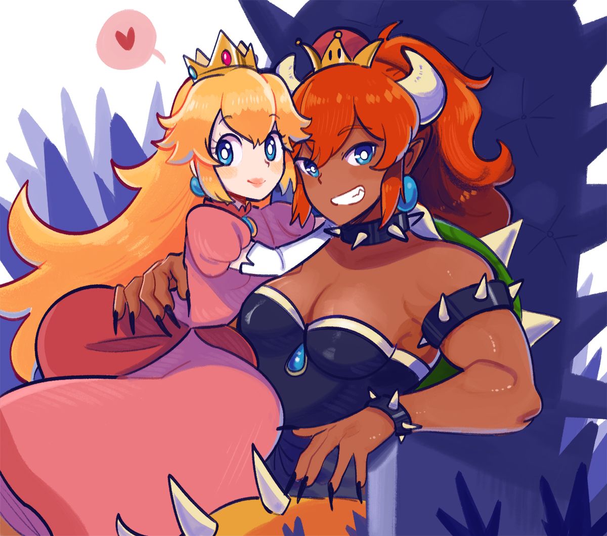 brobatty's tweet photo. @Bubblybookey1 I'm ok with Bowsette if they keep Bowser's red hair. (like these fan arts) https://t.co/m94N7VOqoM