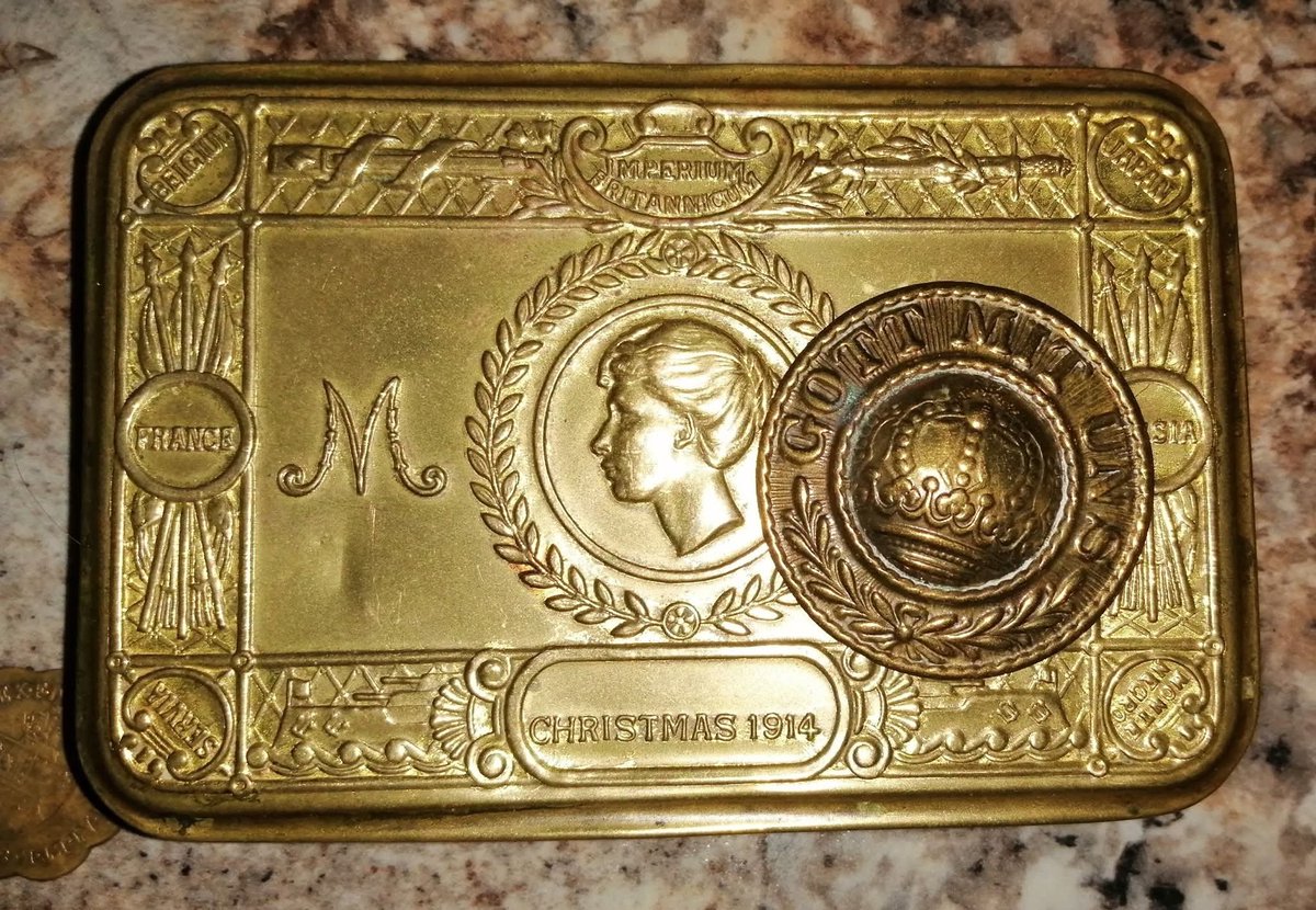 gott mit uns cigarette case Imperial Brass Featuring Crown, & on Front Gott mit uns hi-res stock