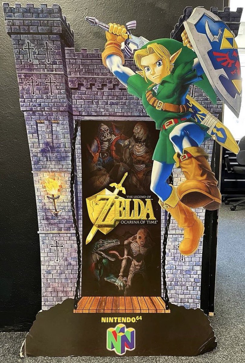 WaveRace64's tweet photo. The Legend of Zelda Ocarina of Time promotional standee (1998) 🌊 https://t.co/TKUQcEl8qu