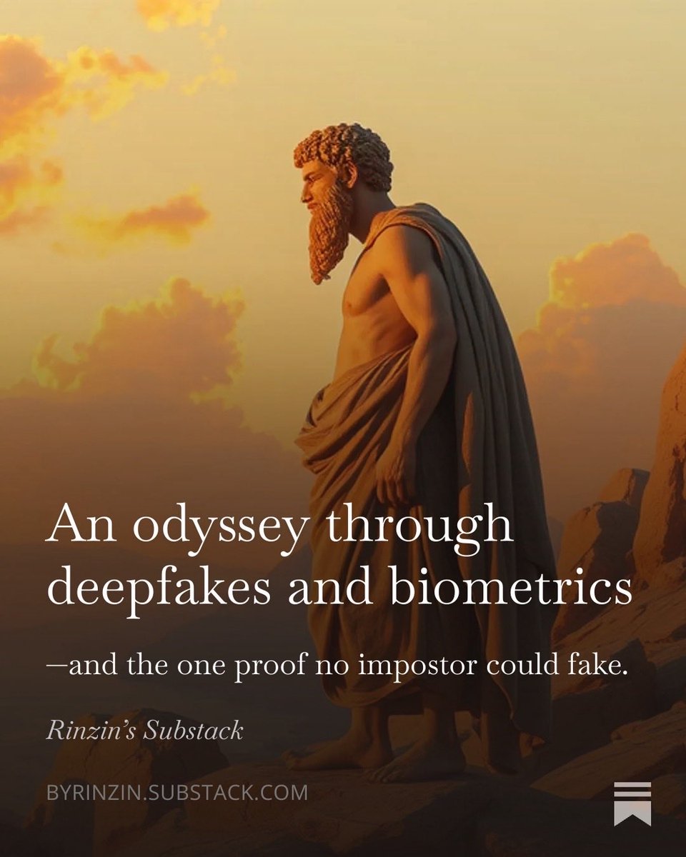 id_frontier's tweet photo. Odysseus survived the Cyclops by calling himself Nobody.
A scar got him recognized. A bed got him believed.
One in five faces now trying to prove itself is Nobody's.
#TheOdyssey #Nolan #Biometrics https://t.co/bL2DAkMsaJ